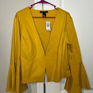 Yellow Flared Sleeve Jacket
